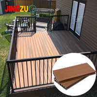 Plancher de terrasse facile à installer, durable, en composite bois-plastique, à emboîtement, avec revêtement, fabriqué en Chine