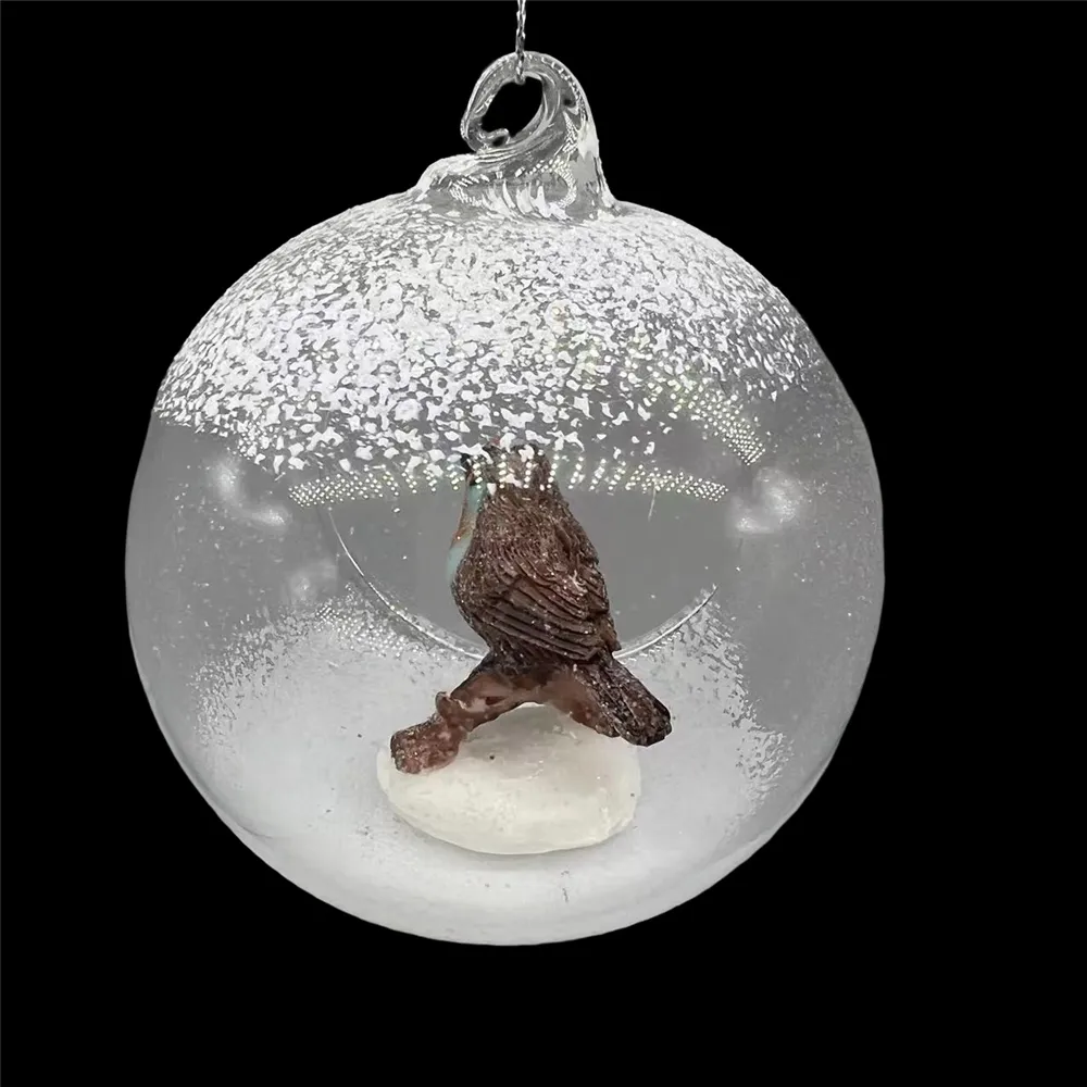 Bola de neve para natal, bola de vidro transparente decorativa