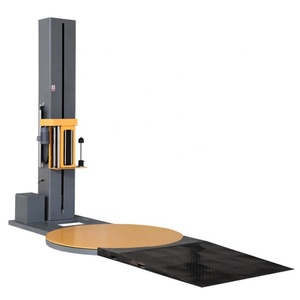 Máquina automática de envolver paletas verticales, plato giratorio de cartón de envoltura grande para papel de caja de alimentos, plato giratorio elástico de flejado de viento - Product Image 3