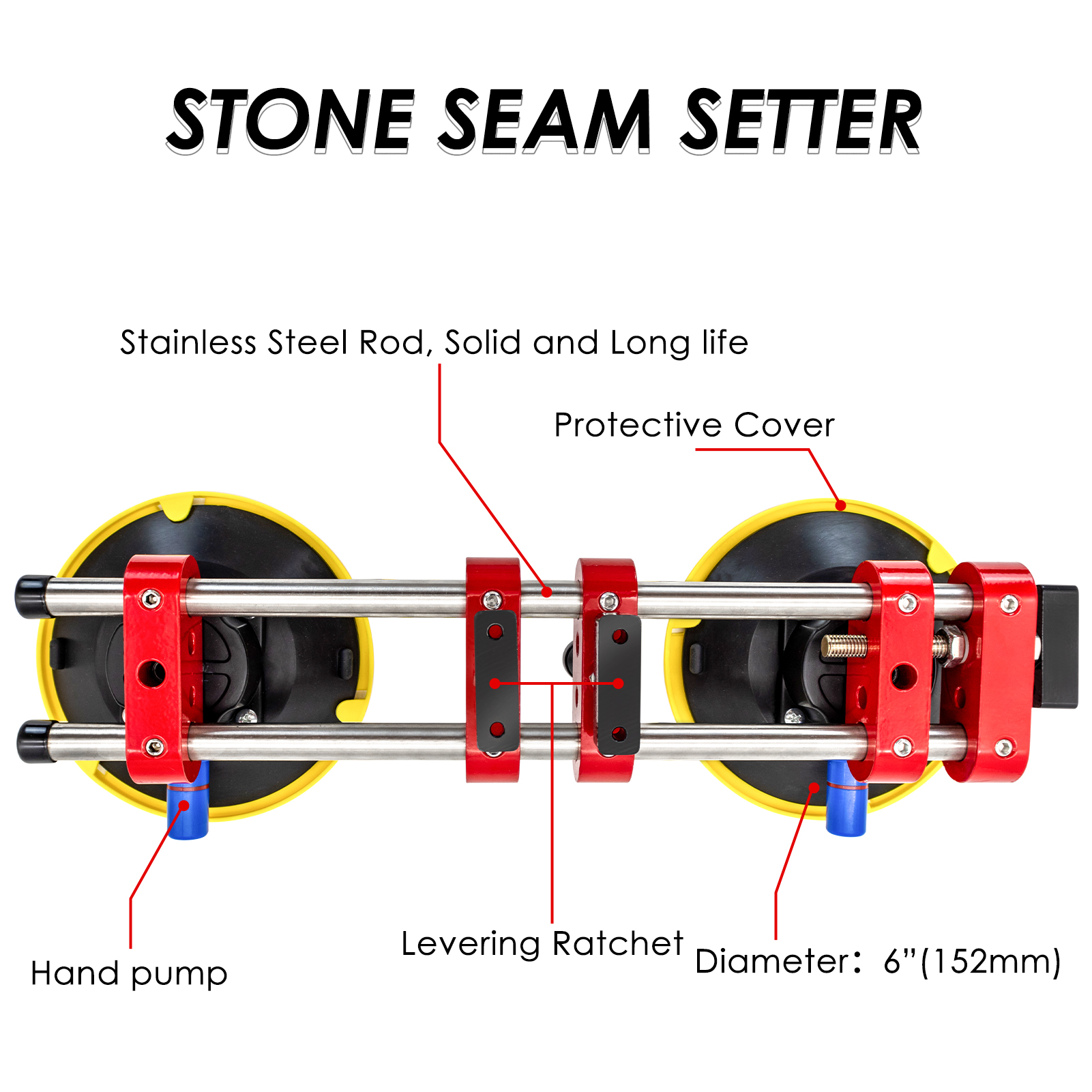 thumbnail image 2 of VEVOR Seamless Seam Setter, 2 Packs Granite Seam Setter With 5 In Seam Joining Leveling 180 Adjustable Countertop Installation 2 of 12