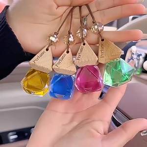 Luxury Colorful Portable Mini <b>Hanging</b> Wood Cool Glass Bottle Liquid <b>Car</b> Perfume <b>Air</b> <b>Freshener</b> Factory Price - Product Image 2