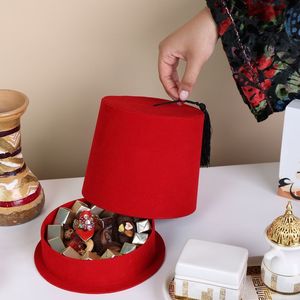 लक्जरी कैंडी पैकेजिंग के लिए ढक्कन के साथ कस्टम राउंड सिलेंडर चॉकलेट उपहार बॉक्स और हैंडल के साथ खुदरा प्रदर्शन - Product Image 5