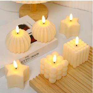 Bán Buôn Ít <span class=keywords><strong>Rubik</strong></span> <span class=keywords><strong>S</strong></span> <span class=keywords><strong>Cube</strong></span> Sao Bí Ngô LED Nến Ánh <span class=keywords><strong>S</strong></span>áng Tay Giữ Flameless Thiết Kế Cho Đám Cưới Giáng Sinh Sinh Nhật Bên - Product Image 5