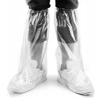 Couvre-bottes en plastique extra large de 19 pouces de haut imperméable à l'eau de protection pour bétail de ferme couvre-bottes jetables en PE avec élastique