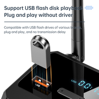 C36 Penerima Audio Bluetooth 5.3 Tampilan Digital Adaptor Bluetooth USB RCA AUX Serat Optik untuk Headphone TV PC Rumah Mobil