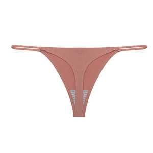 Usine directe sans Trace Sexy glace soie culotte une pièce respirant confortable taille basse femmes string solide motif <span class=keywords><strong>Nylon</strong></span> - Product Image 5