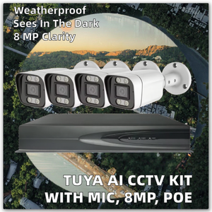 Sistem Kamera Keamanan Lengkap 5MP 8Ch 5 in 1 DVR AHD BULLET dan Dome Kit HD Berkabel untuk Luar Ruangan dengan Penglihatan Malam Hari dan Perekaman CCTV