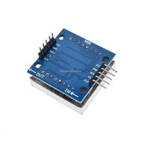 Modul Matriks Titik LED WAVGAT MAX7219 8x8 dengan Driver Mikrokontroler Pemasangan Melalui Lubang Warna Merah/Biru/Hijau