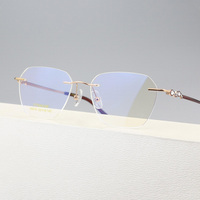 Osicare – Nouvelles Lunettes Optiques Sans Monture en Titane pour Femme, Modèle Diamant Designer 3 Pièces de Haute Qualité