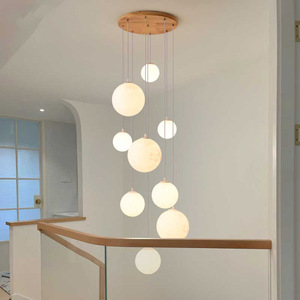 <span class=keywords><strong>Suspension</strong></span> LED dorée moderne en <span class=keywords><strong>bois</strong></span> à hauteur réglable avec fonction de protection oculaire pour la décoration de villa - Marque APCITL - Product Image 4