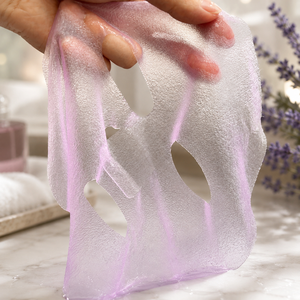 Fabricante OEM de Mascarillas Faciales Y580, Mascarilla de Gel Refrescante con Fibra de Lavanda Morada Modificada por Plantas para el Cuidado de la Belleza - Product Image 1