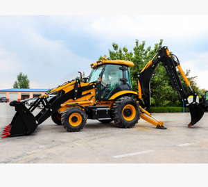 送料無料 Euro 5 EPA メーカー 4WD バックホーローダー ホイールミニショベル バックホーローダー - Product Image 1