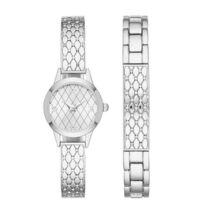 Luxury Design Ladies Casual Stainless Steel Leather Fashion <strong>Watch</strong> Bracelet <strong>Set</strong> Two Tone Waterproof <strong>Women's</strong> <strong>Watch</strong> - Product Image 5