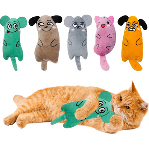 New Durable Eco-Friendly Catnip <b>Plush</b> <b>Cat</b> & Mouse Interactive Chew Toy for <b>Cats</b> - Product Image 1
