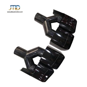 JTLD Knalpot Model Y dengan Dua Lubang Keluar Baru untuk Mercedes Benz AMG Gaya Panjang dan Pendek Berlapis Hitam Mengkilap Garansi 1 Tahun - Product Image 4