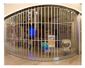 Tinh thể mới PVC gấp cửa shopfront Polycarbonate cửa trượt siêu thị nhựa nhôm màn trập accordion cửa nhà máy