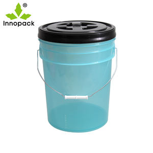 Seau de soin automobile transparent de 4,5 gallons avec couvercle gamma, avec couvercles bleus de 5 gallons et fûts filtrants, seaux et barils - Product Image 4