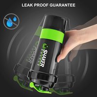Grosir kustom logo 500ml 3 lapis botol pengocok gym bebas bpa mengaduk sendiri botol pengocok protein set