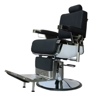 Nouveau design 2026 : Fauteuil de barbier professionnel moderne en cuir PU noir, vente en gros, personnalisable en usine - Product Image 1