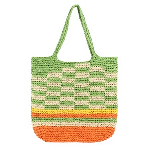 New Generation Hair Contrast Bag Design Casual Large Capacity <b>Square</b> Shoulder Straw Woven Two Women's Bag Tanjing - Product Image 1