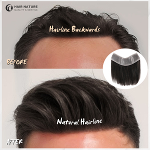 Prezzo di fabbrica super sottile pelle fronte parrucchino attaccatura dei capelli per gli uomini frangia naturale e <span class=keywords><strong>invisibile</strong></span> degli uomini - Product Image 2