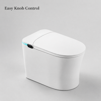 WC intelligent à cuvette allongée avec siphon en P intégré, ouverture automatique du couvercle, eau chaude instantanée, buse autonettoyante, siège chauffant