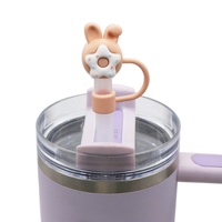 Bouchons de paille créatifs en plastique souple, design 3D mignon de dessin animé, pour accessoires de bar et de boisson