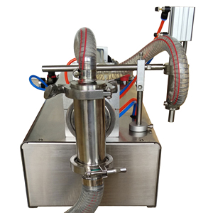 Einzel köpfe Pneumatische Flüssigkeits füll maschine Halbautomat ische quantitative Fruchtsaft-Getränke kolben füller 100-1000ml - Product Image 5