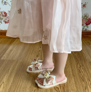 Ciabatte da bambina di Design coreano estivo scarpe sandali <span class=keywords><strong>per</strong></span> <span class=keywords><strong>bambini</strong></span> principessa pera ciabatta pantofola - Product Image 6