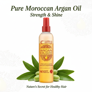 Crema Acondicionadora Sin Enjuague de Aceite de Argán Orgánico, Nutritiva, Fortalecedora, Brillante, para Cabello Rizado, Marca Blanca, Hidratante para Cabello Africano - Product Image 3