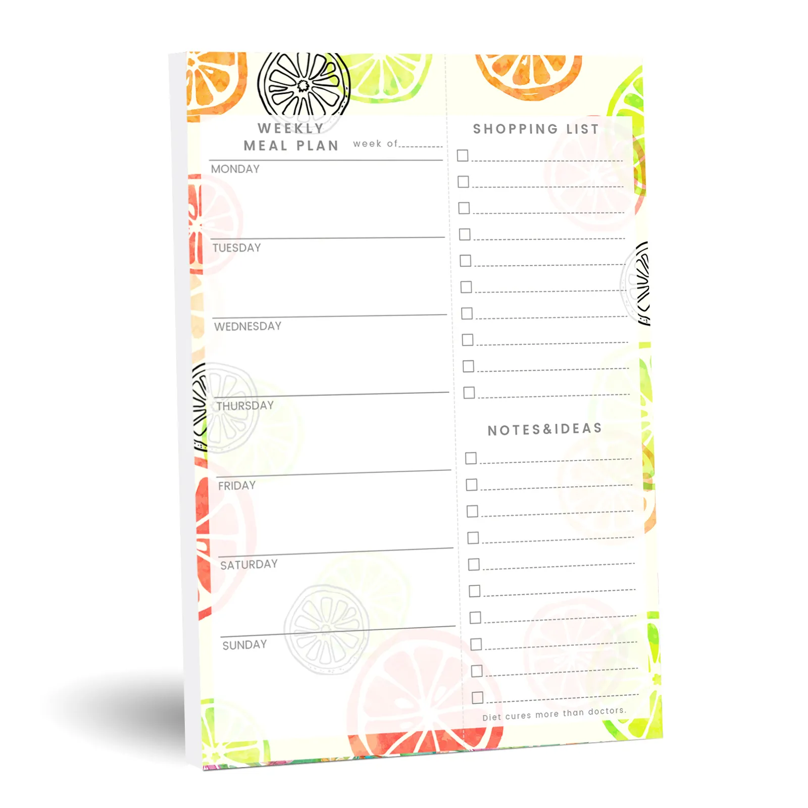 Bloc-notes de Plan de repas hebdomadaire livre de cartes magnétiques pour planificateur de refroidissement produits de réfrigérateur bloc-notes personnalisé cadeaux bloc-notes créatif mignon