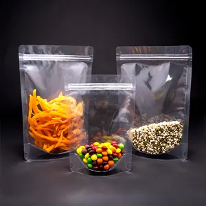 免费样品强力密封拉链透明塑料袋直立袋食品塑料包装袋定制标志