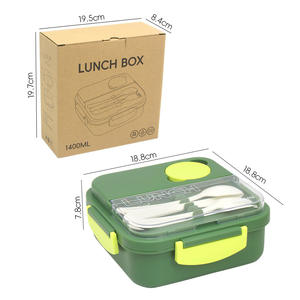 Lonchera Bencircle N08-1 para Niños, con Compartimentos, Juego de Cubiertos, Hermética, de Plástico Ecológico, Contenedor de Alimentos Escolar de 1100 ml - Product Image 6
