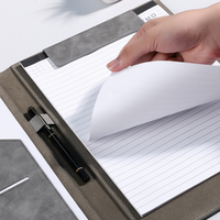 Dossier de documents A4 polyvalent en cuir PU de qualité supérieure, personnalisé, multi-emplacements, épais, pour conférence sur le marché des affaires
