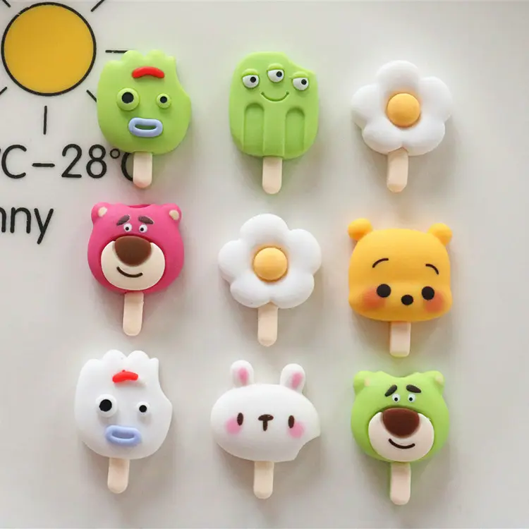 Popsicle glace bricolage crème colle épingle à cheveux matériel bijoux faits à la main accessoires en gros est 3 perles breloques en résine plastique