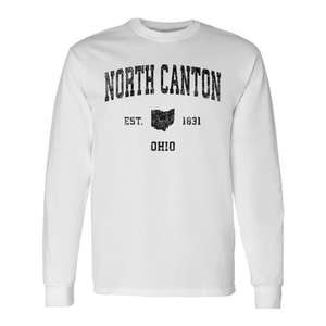 Camiseta de manga larga con estampado deportivo vintage de North Canton Ohio - Product Image 1