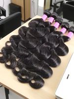 Rambut Vietnam India Mentah Tanpa Proses 100% Asli, Harga Pabrik, Model Body Wave, Bone Straight Double Drawn, Bundel untuk Anyaman