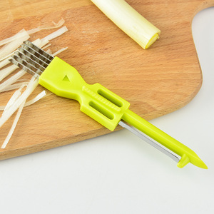 Multi Functional Vegetable Cutter Stainless Steel Onion Slicer With Protective Cover For Shredded Scallions Kitchen Tool - Product Image 1