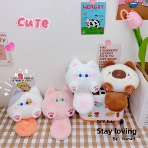 New blush squeaky kitten pendant plush grab machine <b>doll</b> toy keychain cute book bag pendant - Product Image 5