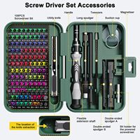 OwiHaerxis 1 – Kit de tournevis de précision à tête plate, magnétique, avec boîte de rangement, 152 embouts, manche en plastique, pour petites réparations manuelles