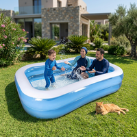 Piscine gonflable rectangulaire en PVC OEM/ODM, pliable, écologique, durable, pour une utilisation à domicile et en extérieur, par les enfants et les adultes