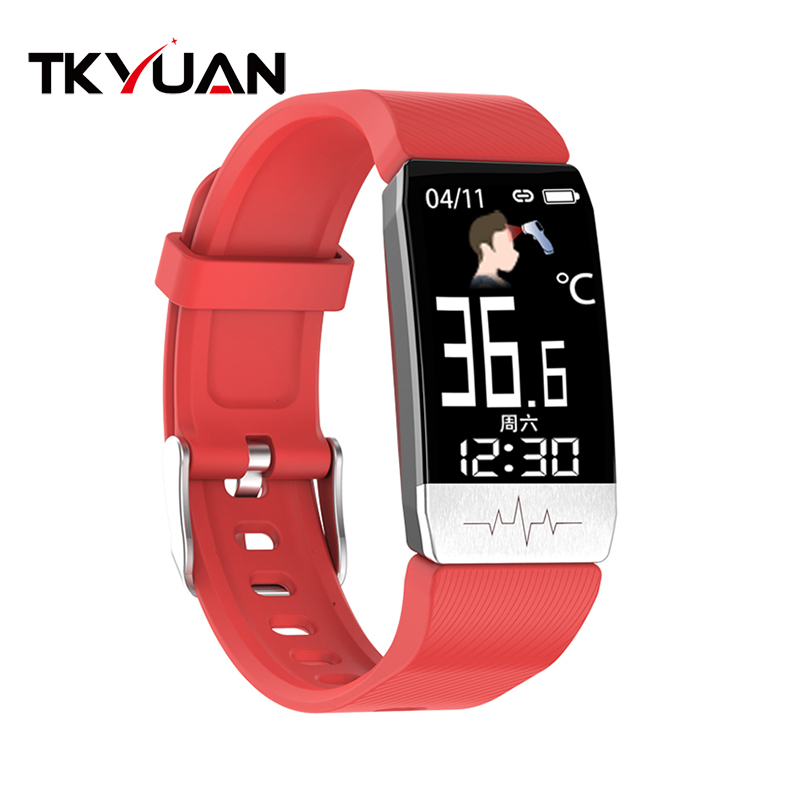 Новое поступление 2020, Смарт-часы T1s с измерением температуры тела и ЭКГ, Смарт-часы с фитнес-браслетом