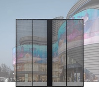 Affichage à LED d'intérieur de P3.91 avec le mur visuel transparent de la maille LED de fenêtre en verre pour la publicité