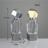 Flacon de parfum en verre irrégulier unique de 30 ml, nouveau design, flacon pulvérisateur vide de luxe avec emballage en boîte