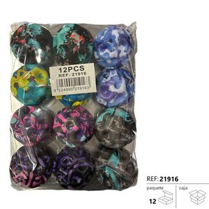 Set di palloni da spiaggia da 6,3 cm, 12 pezzi, giocattolo gonfiabile multicolore per giochi all'aperto - Product Image 3