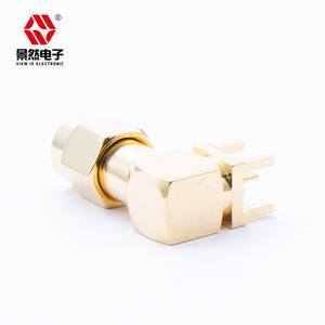 RF đồng trục bốn chân mạ vàng kết nối đồng thau cho <span class=keywords><strong>SMA</strong></span> nam góc bên phải cho PCB với một pin Trở kháng 50ohm cho <span class=keywords><strong>SMA</strong></span> cắm - Product Image 4