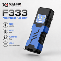 XINJUE F333 Senter Luar Ruangan Berbahan Aluminium Alloy F333 Mini Portabel Multifungsi Pengisian Daya Magnetik Mode Strobo Tahan Lama EDC
