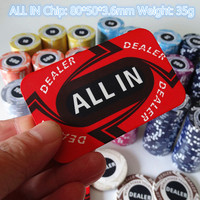 Jeu de jetons de poker Texas Hold'em 500 pièces comprenant un pont supérieur, un cadeau pour les amis, une carte à jouer américaine