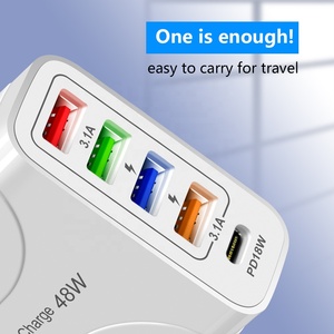 Cargador rápido USB de 48W <span class=keywords><strong>Adaptador</strong></span> de cargador de 4 puertos para <span class=keywords><strong>iPhone</strong></span> 12 <span class=keywords><strong>13</strong></span> <span class=keywords><strong>Pro</strong></span> <span class=keywords><strong>Max</strong></span> Cargador de teléfono Xiaomi <span class=keywords><strong>Adaptador</strong></span> de <span class=keywords><strong>corriente</strong></span> rápido de enchufe europeo/estadounidense/británico - Product Image 3
