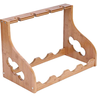 Porte-bouteille empilable en bambou, support de verre à vin, support de rangement pour armoire de cuisine, Bar